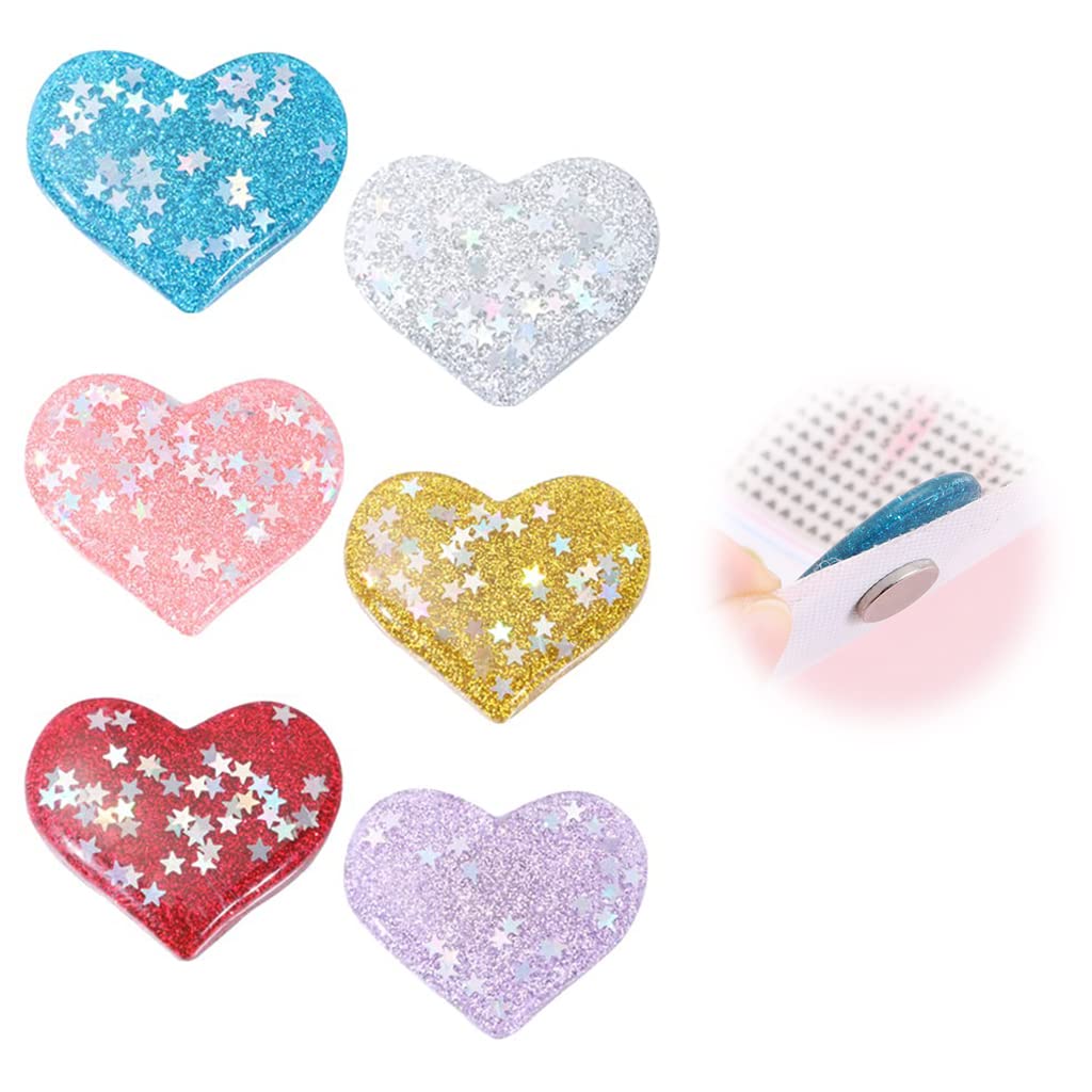 HASTHIP 6PCS Diamond Painting Tools and Accessories Kits, Diamond Painting Magnet Cover Holder, Cross Stitch Diamond Painting Holder, Suitable for Holding Diamond Painting Cloth (Heart-Shaped) HASTHIP 6PCS Diamond Painting Tools and Accessories Kits, Diamond Painting Magnet Cover Holder, Cross Stitch Diamond Painting Holder, Suitable for Holding Diamond Painting Cloth (Heart-Shaped)